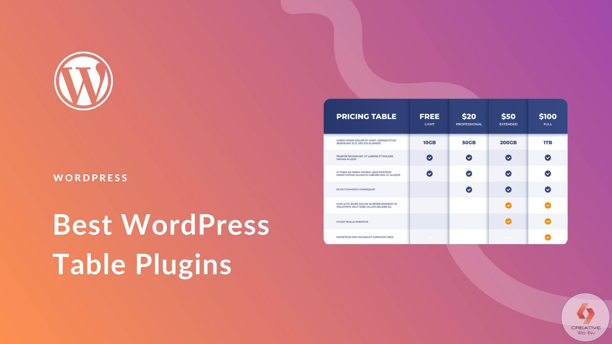 Best WordPress Table Plugins